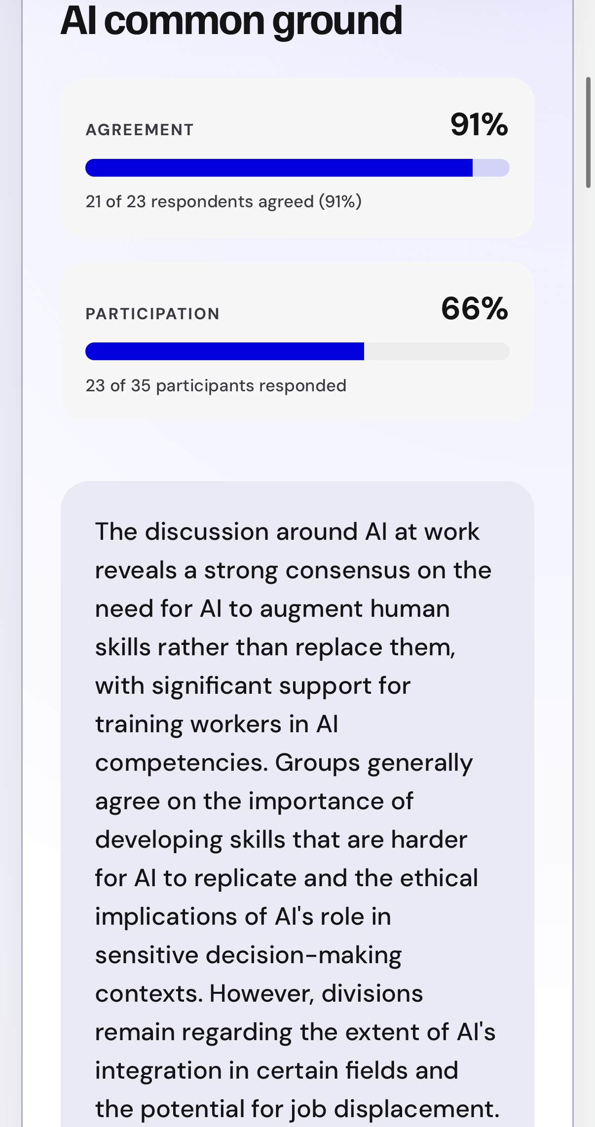 (h) Final report created for sharing